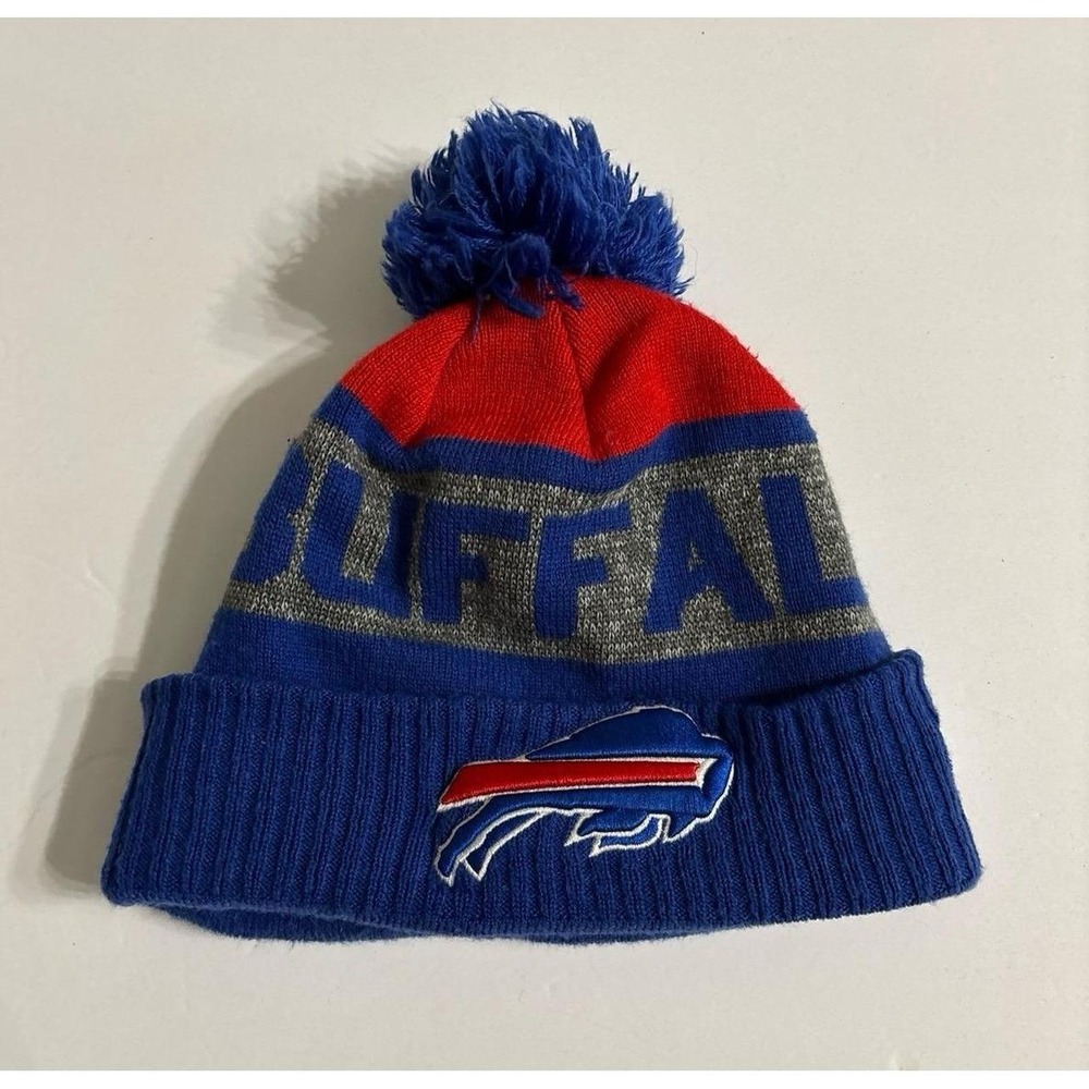 Buffalo Bills Knit Pom Beanie Hat, NFL New Era winter Beanie